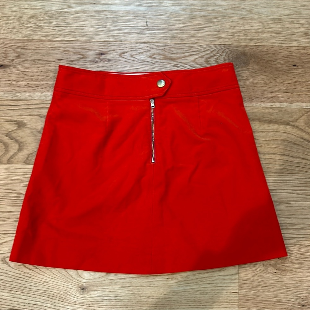 Women’s J Crew Corduroy Skirt in Fiery Sunset Red (size 8)